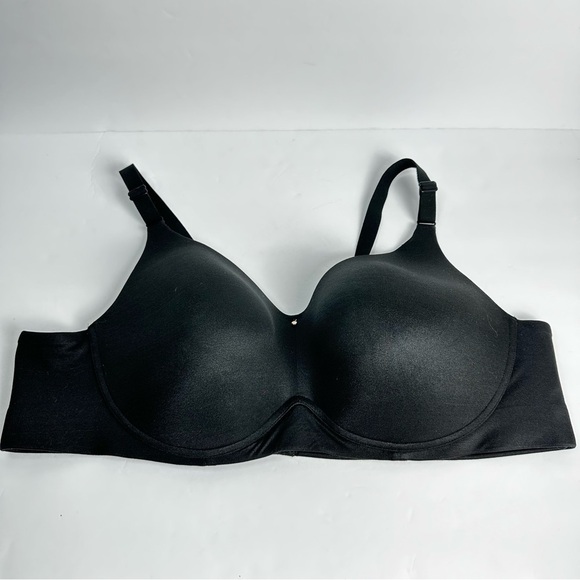 Cacique Lane Bryant lightly lined no wire Black Bra 46C adjustable straps - Picture 1 of 11